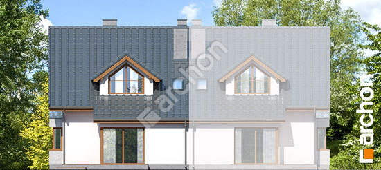 Дворовой фасад Дом в клематисах 15 (Б) вер. 2