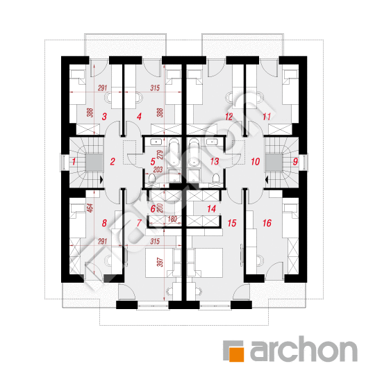 Проект будинку ARCHON+ Вілла Амелія (Р2А) План першого поверху