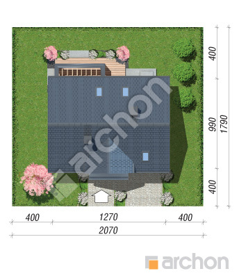 Проєкт будинку ARCHON+ Будинок в комміфорах 2 Ситуація