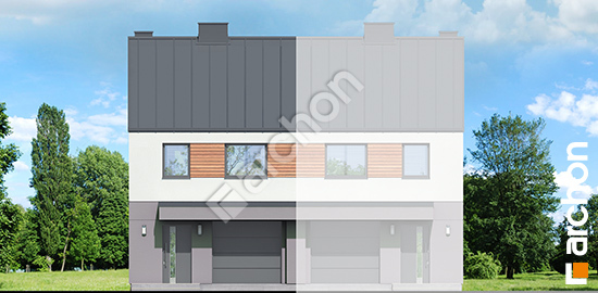 Передній фасад Будинок в рівіях (ГБА)