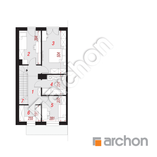 Проект будинку ARCHON+ Будинок в рівіях (ГБА) План мансандри
