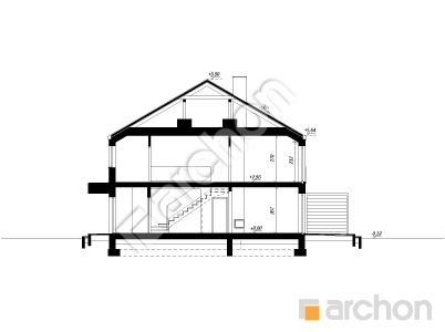 Проєкт будинку ARCHON+ Будинок в рівіях (ГБА) Розріз будинку