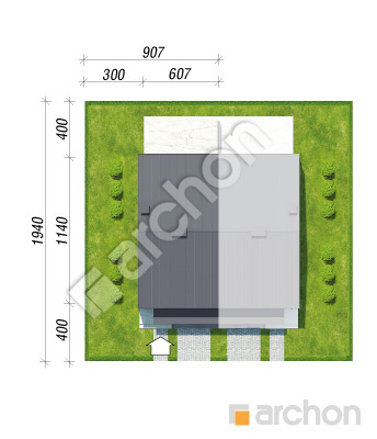 Проєкт будинку ARCHON+ Будинок в рівіях (ГБА) Ситуація