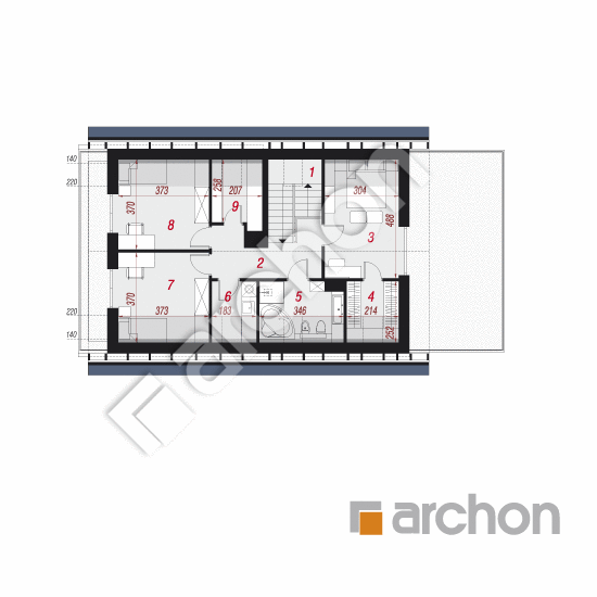 Проект дома ARCHON+ Дом в шишковиках 4 План мансандри