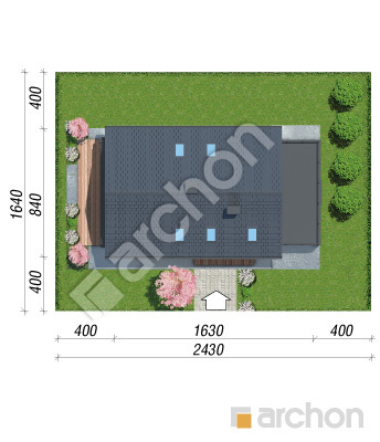Проєкт будинку ARCHON+ Будинок в шишковиках 4 Ситуація
