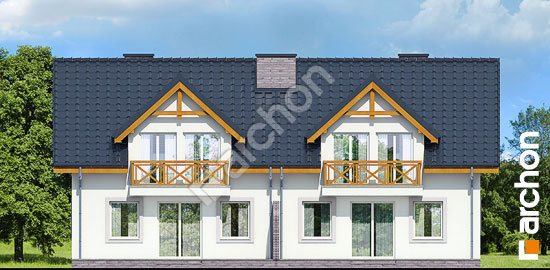 Дворовой фасад Дом в клематисах 17 (Р2)