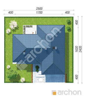 Проєкт будинку ARCHON+ Будинок в навлоціях (Г2Т) Ситуація