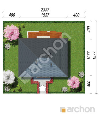 Проєкт будинку ARCHON+ Будинок під червоною горобиною (Н) вер. 2  Ситуація