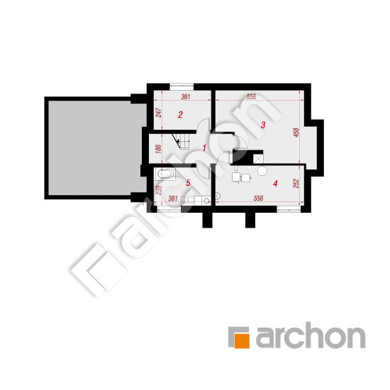 Проект дома ARCHON+ Дом в вербене (Г2П) вер.2 План підвалу