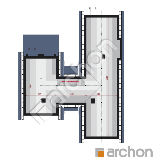 Проект дома ARCHON+ Дом в кливиях 5 (Г2) План мансандри