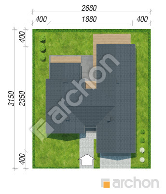 Проєкт будинку ARCHON+ Будинок в клівіях 5 (Г2) Ситуація