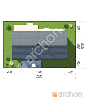 Проект дома ARCHON+ Дом в дабециях Ситуація
