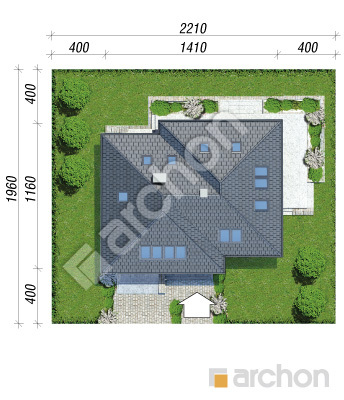 Проєкт будинку ARCHON+ Будинок в екзохорді Ситуація