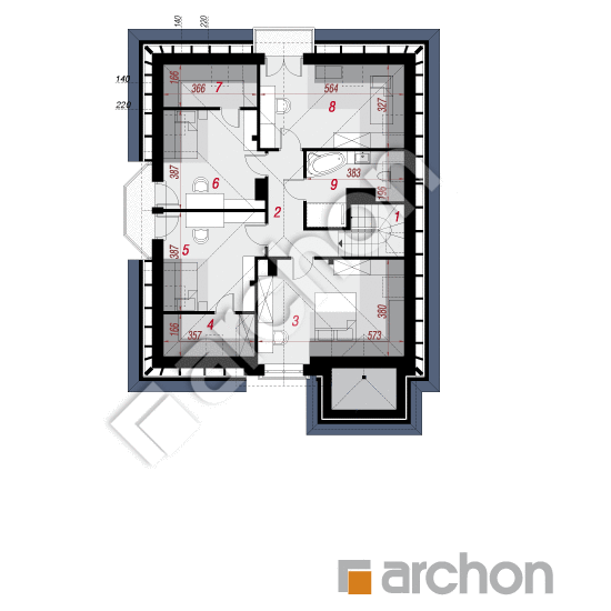 Проект дома ARCHON+ Дом в зорьках (П) вер.3 План мансандри