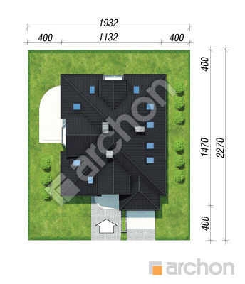 Проєкт будинку ARCHON+ Будинок в зірках (П) вер. 3 Ситуація